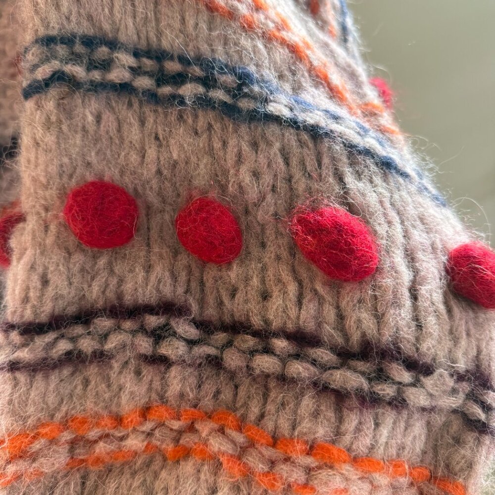 Maiami Alpaca Big Bomber Bobbles Cardigan - Picture 3 of 5